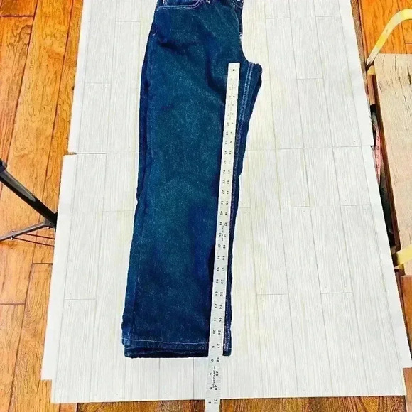 Cabela's Women's 10 Short flannel lined jeans. Straight Leg Denim. Buffalo Red - Picture 8 of 10